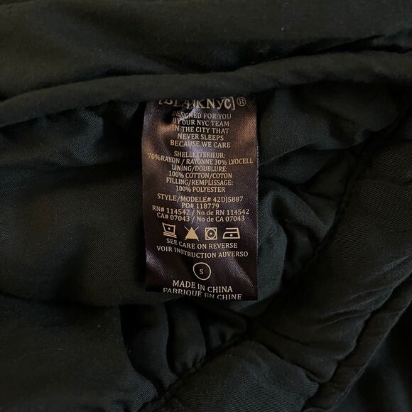 BLANKNYC Quilted Bomber Jacket Oversized Tencel Dark Green Evergreen Sz Small - Picture 4 of 5